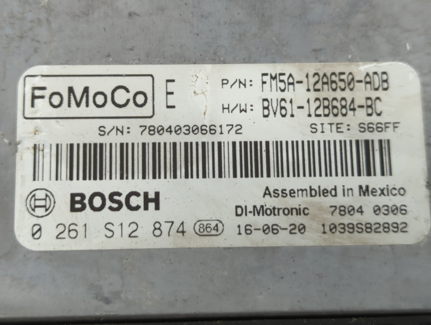 2013-2018 Ford Focus PCM Engine Control Computer ECU ECM PCU OEM P/N:BV61-12B684-BC FM5A-12A650-ADB Fits OEM Used Auto Parts