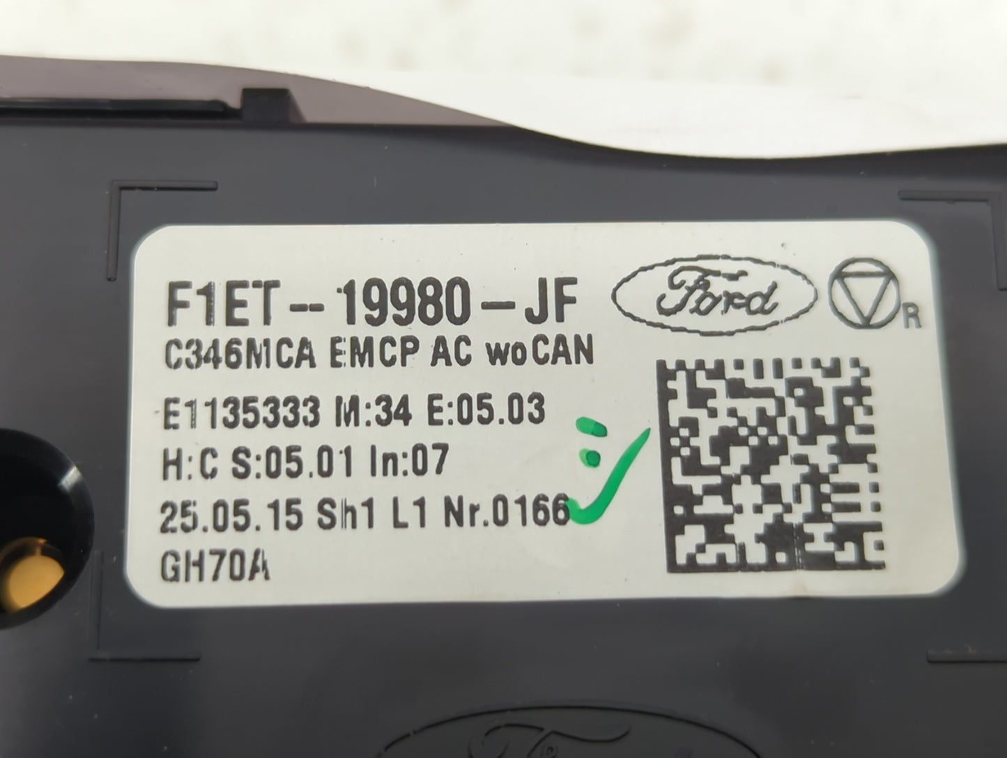 2015-2018 Ford Focus Climate Control Module Temperature AC/Heater Replacement P/N:F1ET-19980-JF Fits Fits 2015 2016 2017 201