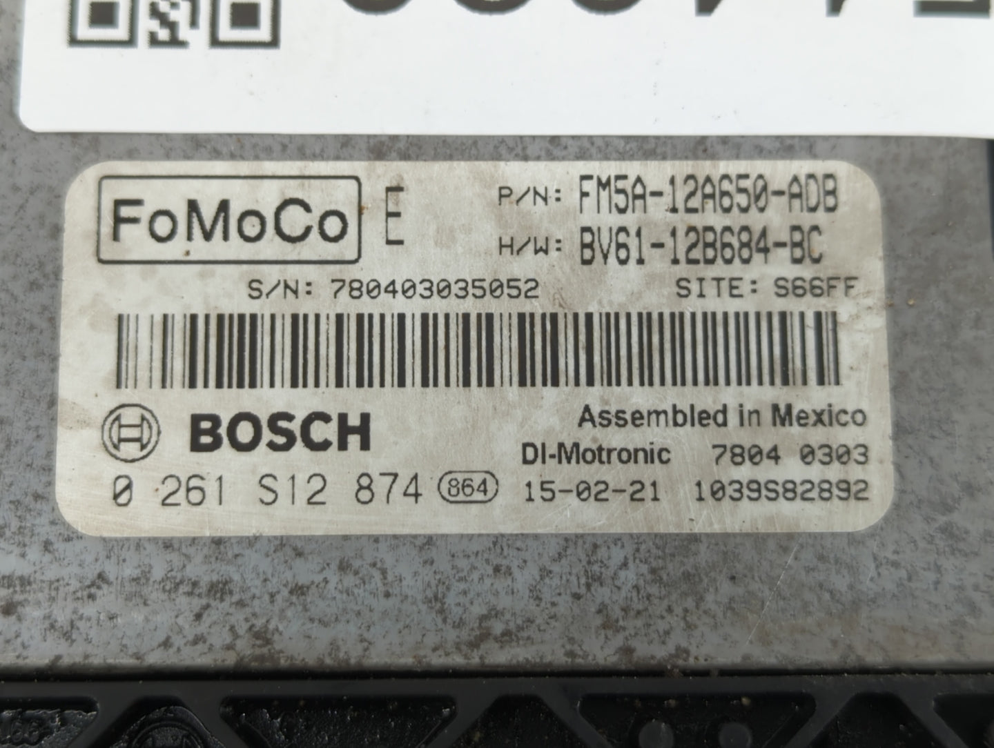 2013-2018 Ford Focus PCM Engine Control Computer ECU ECM PCU OEM P/N:BV61-12B684-BC FM5A-12A650-ADB Fits OEM Used Auto Parts