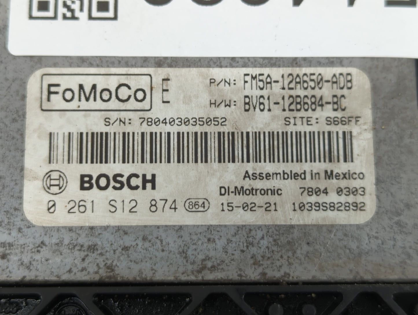 2013-2018 Ford Focus PCM Engine Control Computer ECU ECM PCU OEM P/N:BV61-12B684-BC FM5A-12A650-ADB Fits OEM Used Auto Parts