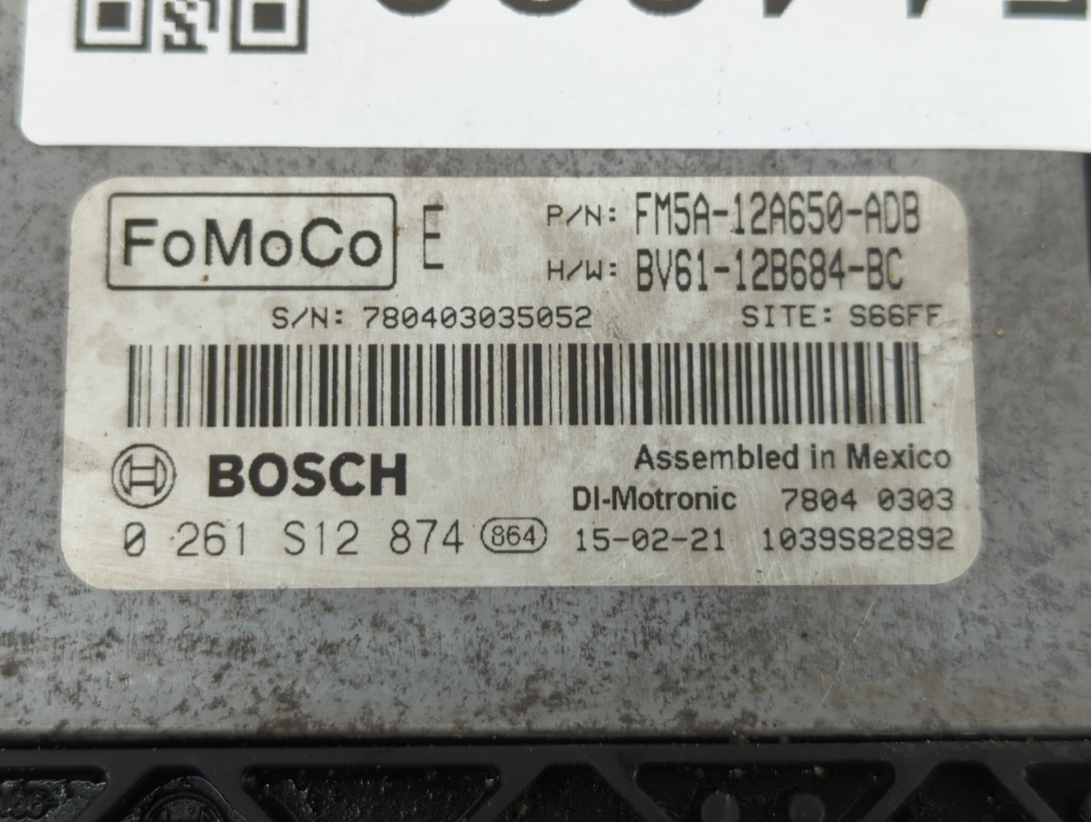 2013-2018 Ford Focus PCM Engine Control Computer ECU ECM PCU OEM P/N:BV61-12B684-BC FM5A-12A650-ADB OEM Used Auto Parts - Oe