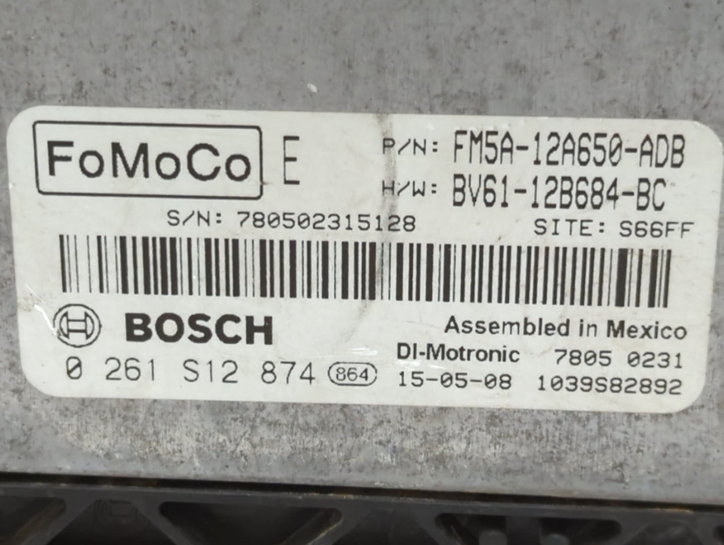 2013-2018 Ford Focus PCM Engine Control Computer ECU ECM PCU OEM P/N:FM5A-12A650-ADB Fits Fits 2013 2014 2015 2016 2017 2018