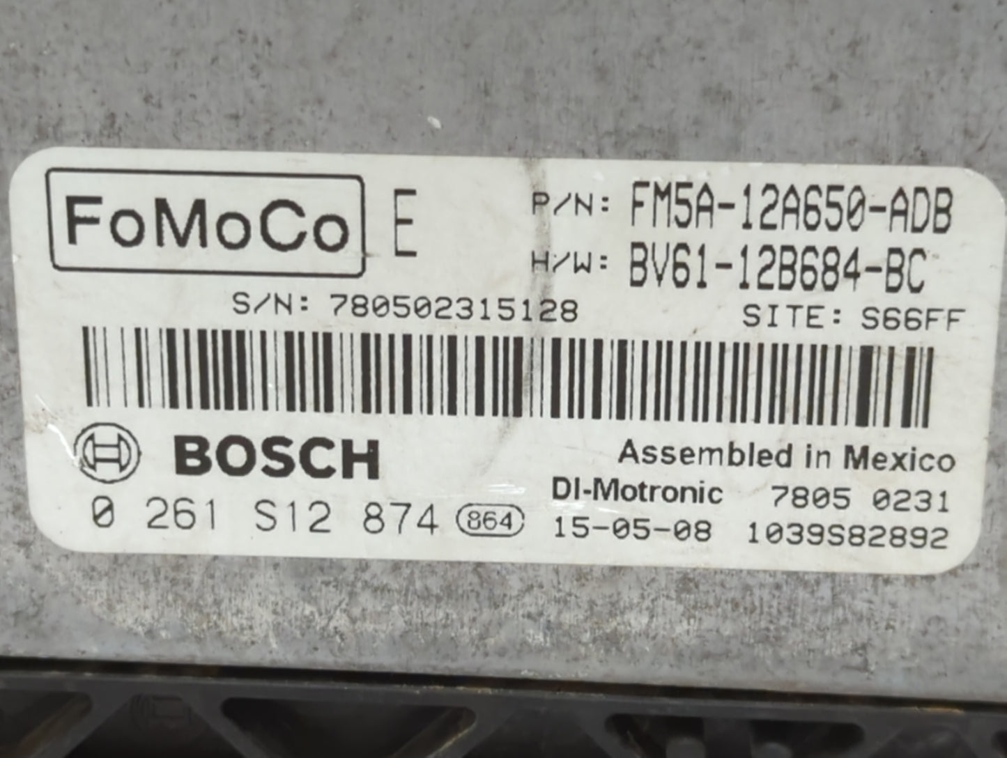 2013-2018 Ford Focus PCM Engine Control Computer ECU ECM PCU OEM P/N:FM5A-12A650-ADB Fits Fits 2013 2014 2015 2016 2017 2018