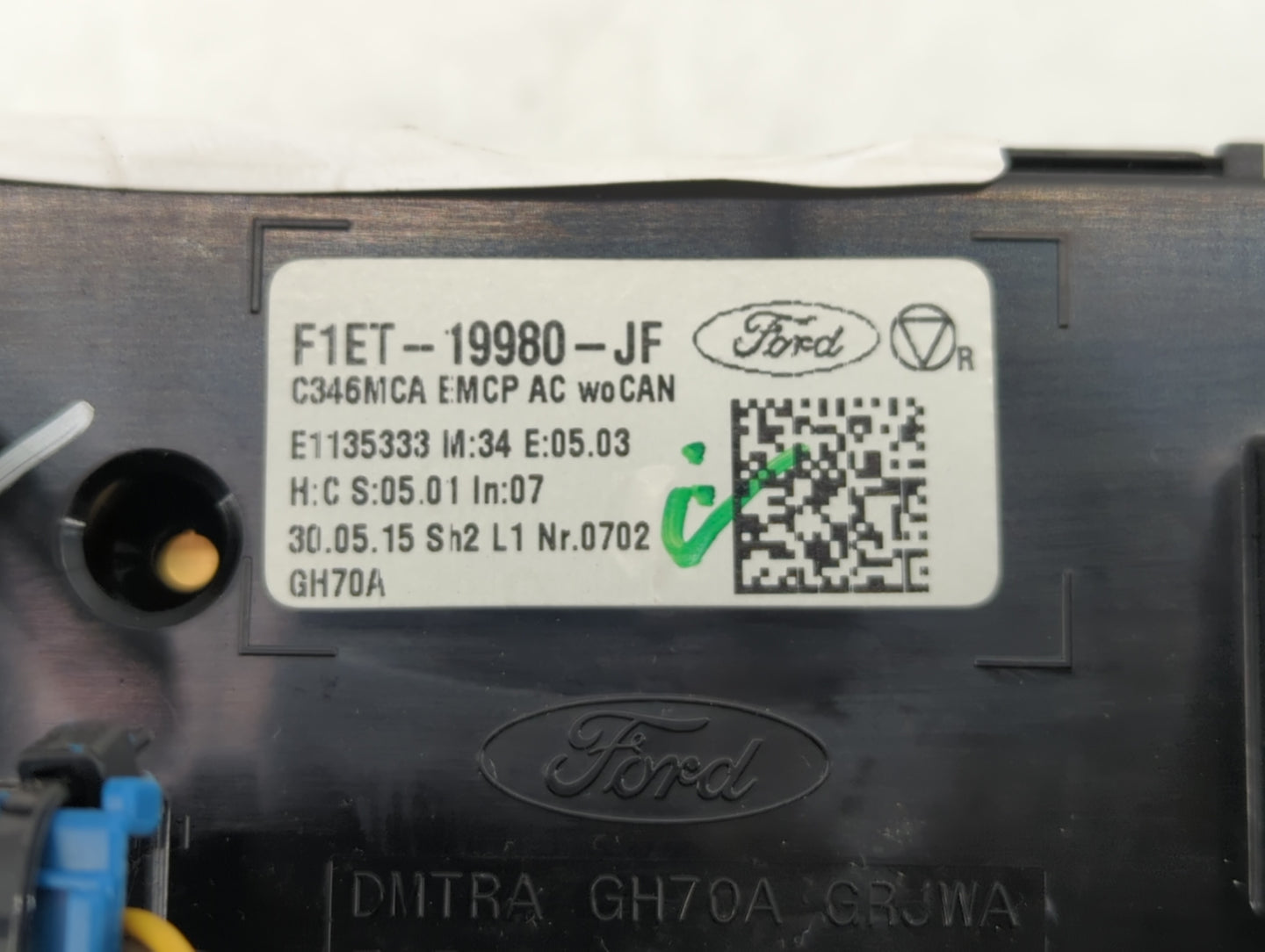 2015-2018 Ford Focus Climate Control Module Temperature AC/Heater Replacement P/N:F1ET-19980-JE Fits Fits 2015 2016 2017 201