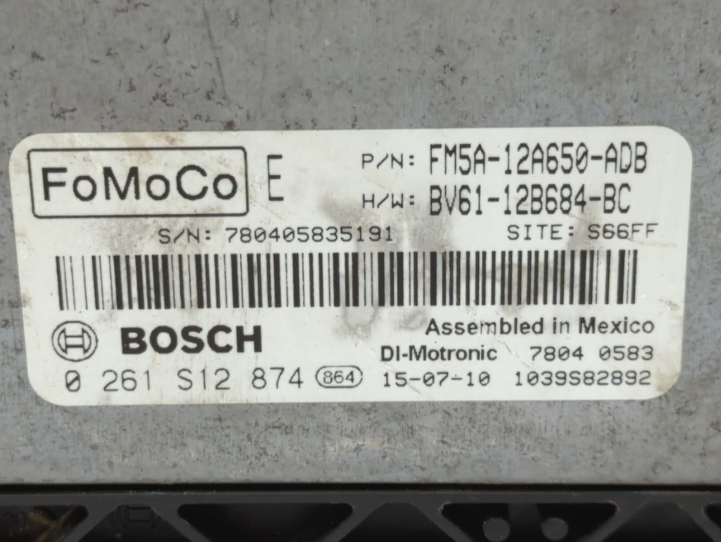 2013-2018 Ford Focus PCM Engine Control Computer ECU ECM PCU OEM P/N:BV61-12B684-BC FM5A-12A650-ADB Fits OEM Used Auto Parts