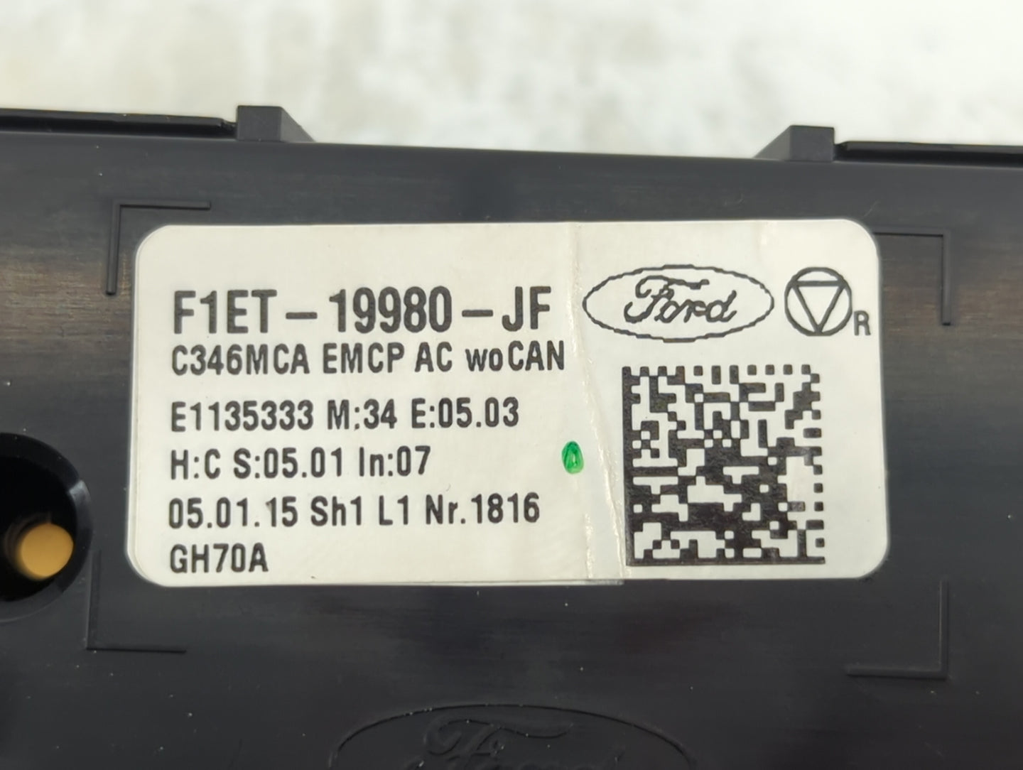 2015-2018 Ford Focus Climate Control Module Temperature AC/Heater Replacement P/N:F1ET-19980-JF Fits Fits 2015 2016 2017 201