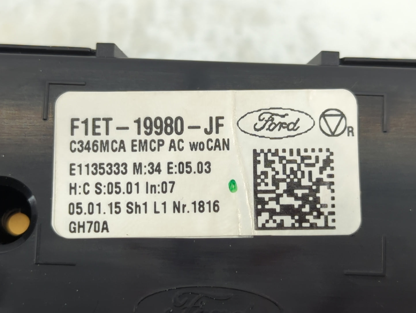 2015-2018 Ford Focus Climate Control Module Temperature AC/Heater Replacement P/N:F1ET-19980-JF Fits Fits 2015 2016 2017 201