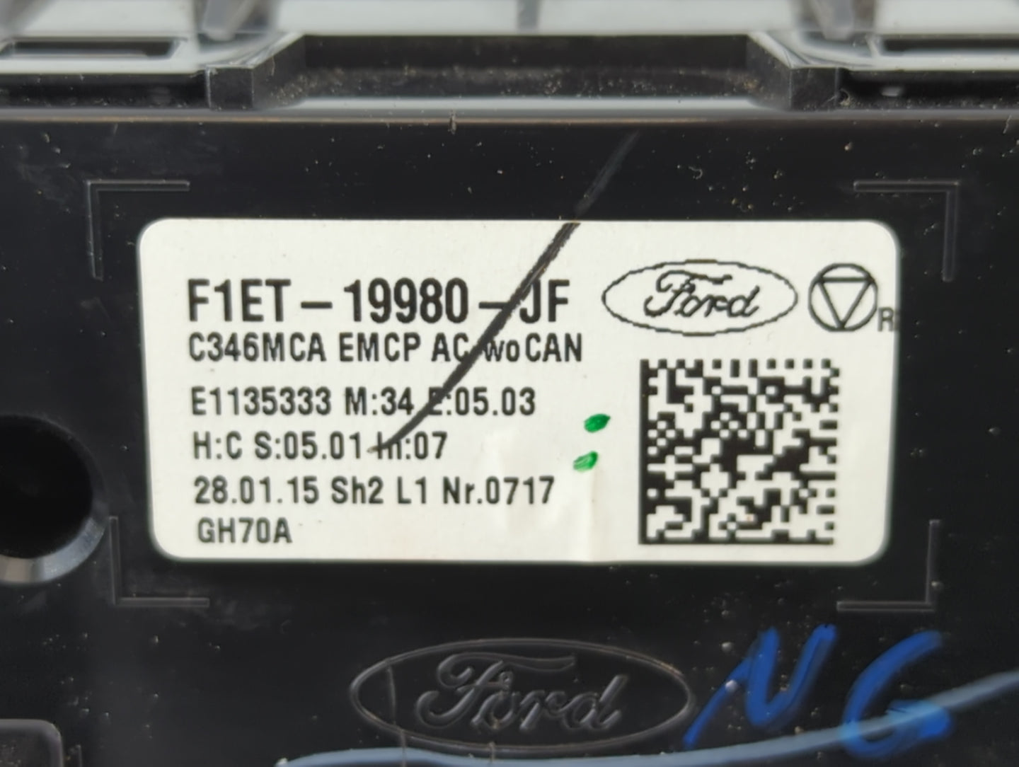 2015-2018 Ford Focus Climate Control Module Temperature AC/Heater Replacement P/N:F1ET-19980-JF F1ET-19980-LF Fits OEM Used 
