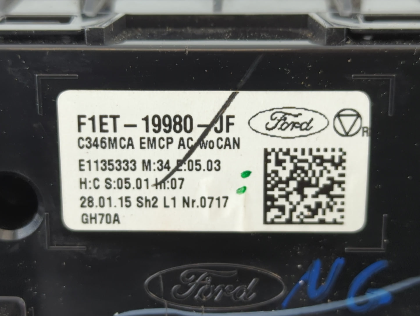 2015-2018 Ford Focus Climate Control Module Temperature AC/Heater Replacement P/N:F1ET-19980-JF F1ET-19980-LF Fits OEM Used 