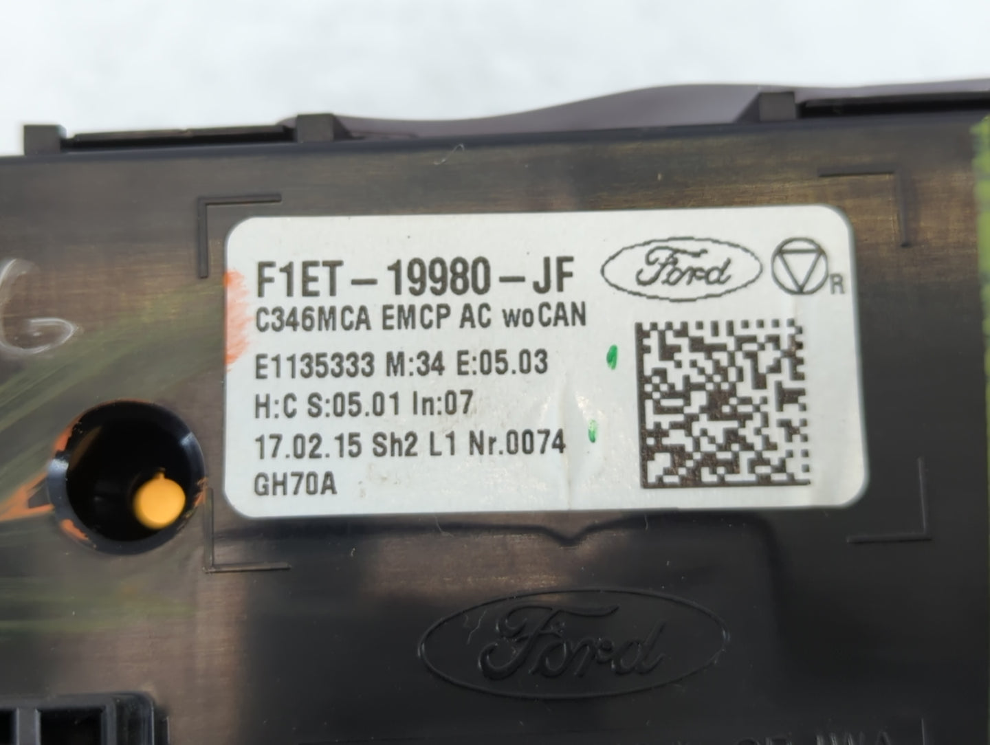 2015-2018 Ford Focus Climate Control Module Temperature AC/Heater Replacement P/N:F1ET-19980-JF Fits Fits 2015 2016 2017 201