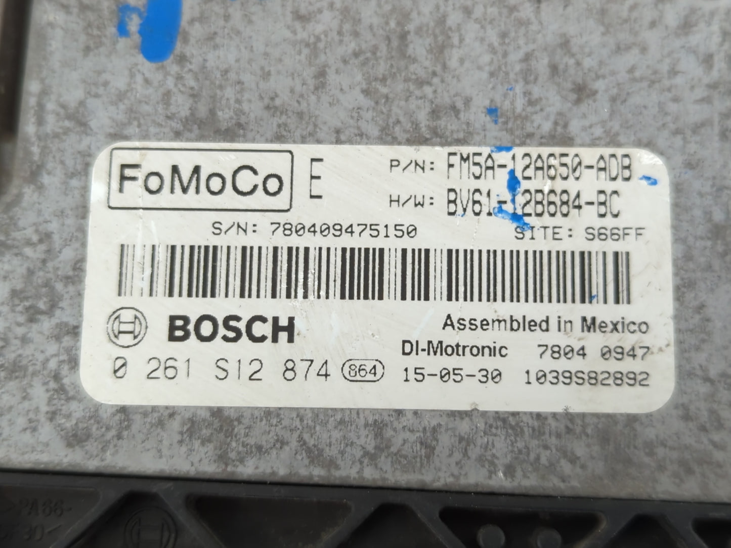 2014-2016 Ford Focus PCM Engine Control Computer ECU ECM PCU OEM P/N:FM5A-12A650-ADB Fits Fits 2014 2015 2016 OEM Used Auto 