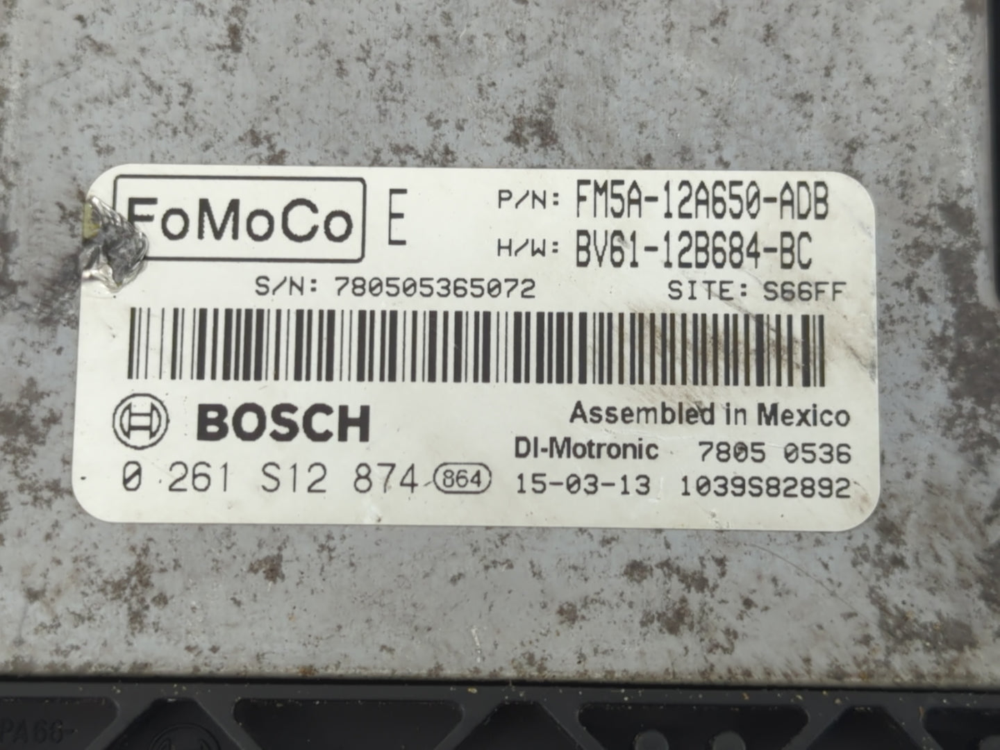 2013-2018 Ford Focus PCM Engine Control Computer ECU ECM PCU OEM P/N:FM5A-12A650-ADB Fits Fits 2013 2014 2015 2016 2017 2018
