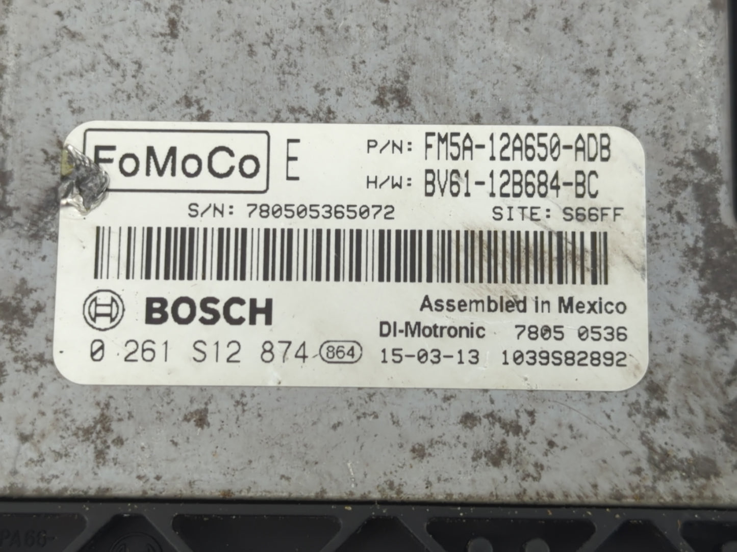 2013-2018 Ford Focus PCM Engine Control Computer ECU ECM PCU OEM P/N:FM5A-12A650-ADB Fits Fits 2013 2014 2015 2016 2017 2018