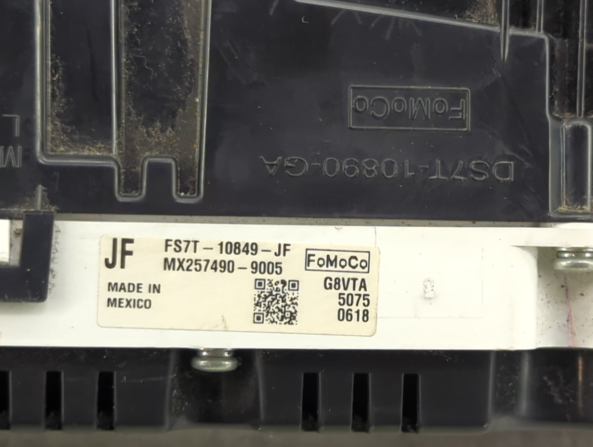 2015 Ford Fusion Instrument Cluster Speedometer Gauges P/N:FS7T-10849-JF DS7T-10890-GA Miles:144K Fits OEM Used Auto Parts -