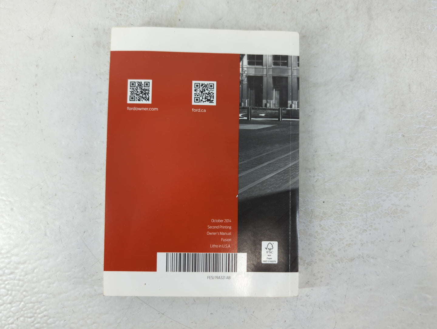 2015 Ford Fusion Owners Manual Book Guide P/N:FE5J 19A321 AB OEM Used Auto Parts - Oemusedautoparts1.com