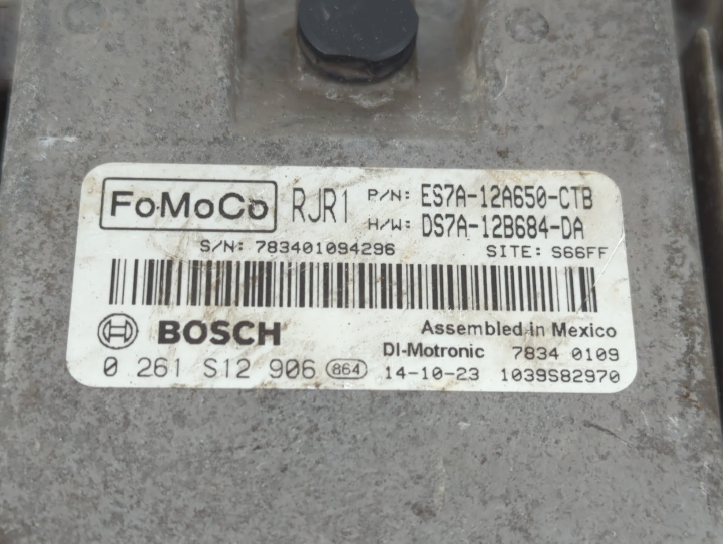 2014-2016 Ford Fusion PCM Engine Control Computer ECU ECM PCU OEM P/N:ES7A-12A650-CTB 0 261 S12 906 Fits Fits 2014 2015 2016