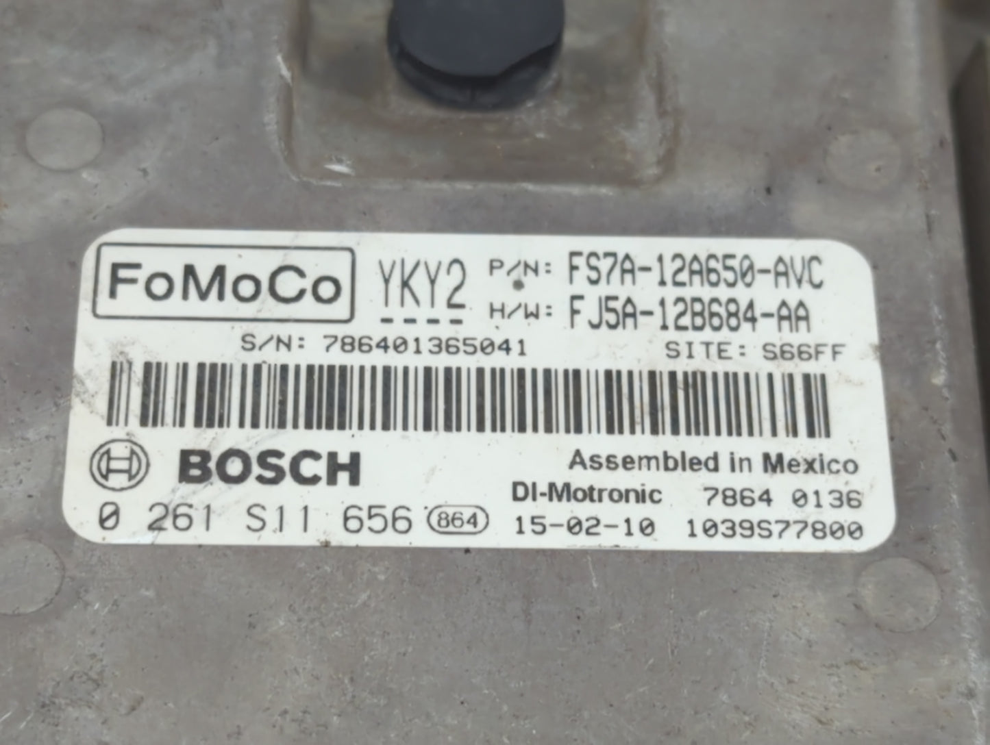 2015 Ford Fusion PCM Engine Control Computer ECU ECM PCU OEM P/N:FJ5A-12B684-AA FS7A-12A650-AVC Fits OEM Used Auto Parts - O
