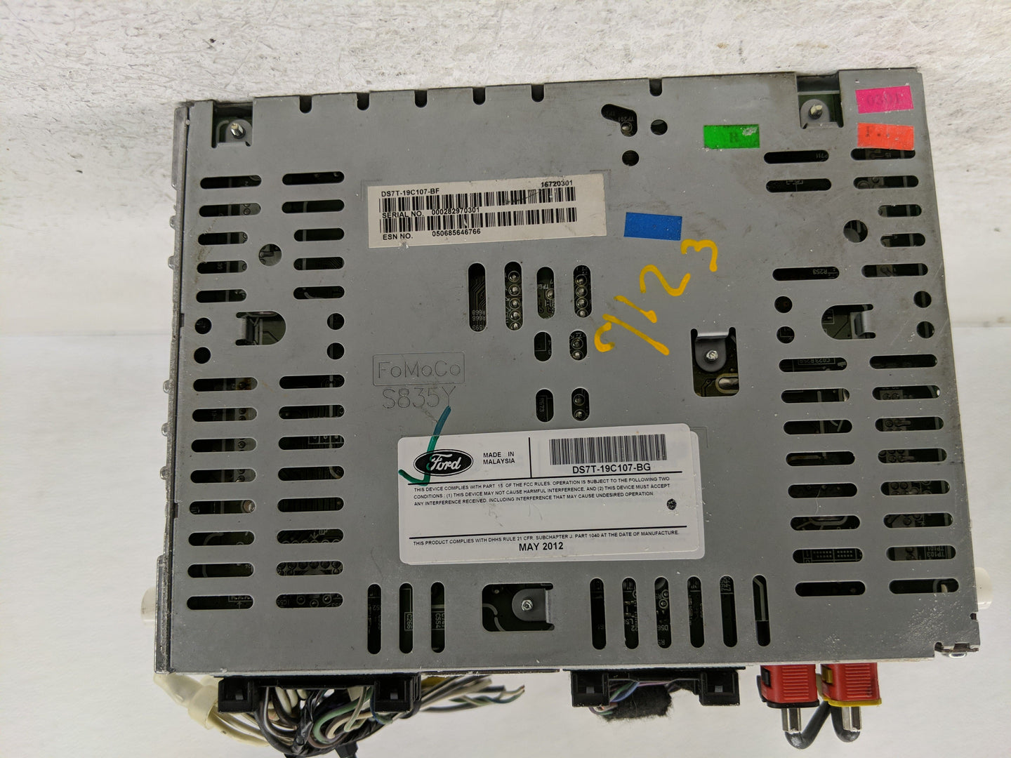 2013-2015 Ford Fusion Radio AM FM Cd Player Receiver Replacement P/N:DS7T-19C107-BG Fits Fits 2013 2014 2015 OEM Used Auto P