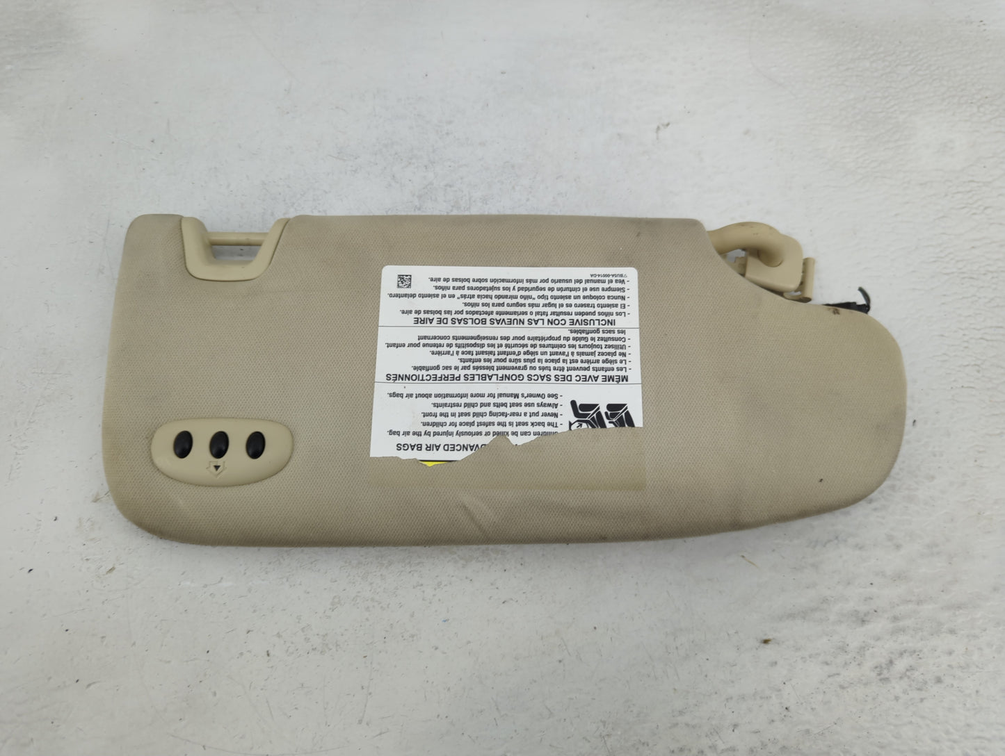 2015-2016 Ford Fusion Sun Visor Shade Replacement Passenger Right Mirror Fits Fits 2015 2016 OEM Used Auto Parts - Oemusedau