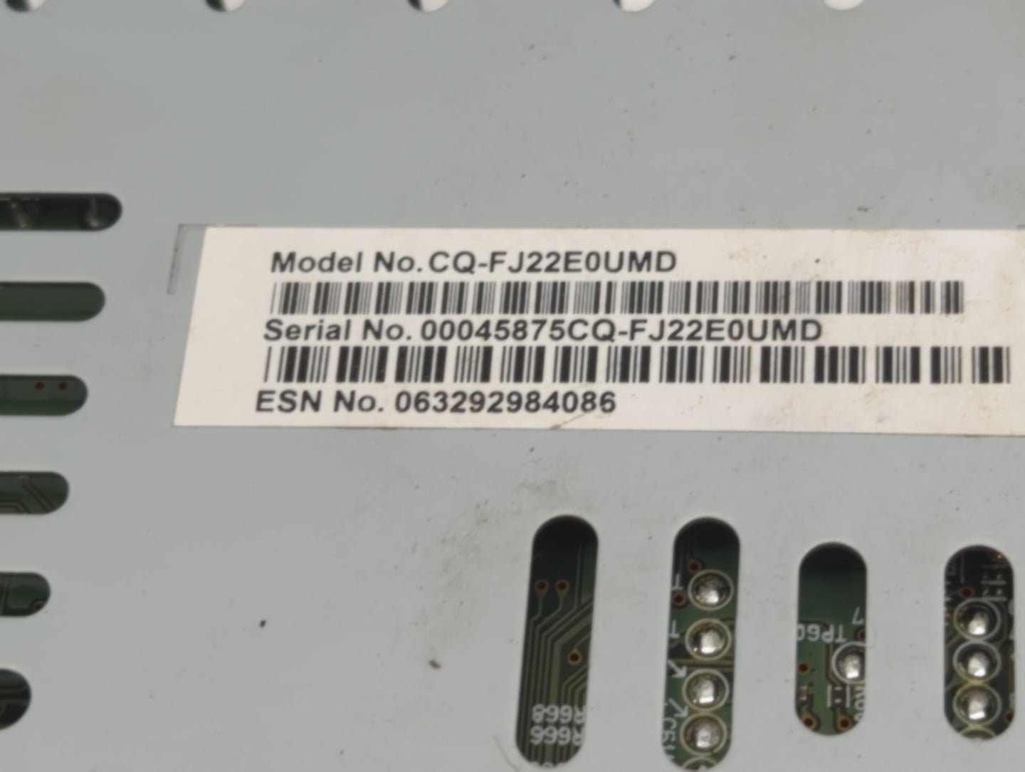 2015-2016 Ford Fusion Radio AM FM Cd Player Receiver Replacement P/N:CQ-FJ22E0UMD Fits Fits 2015 2016 OEM Used Auto Parts - 