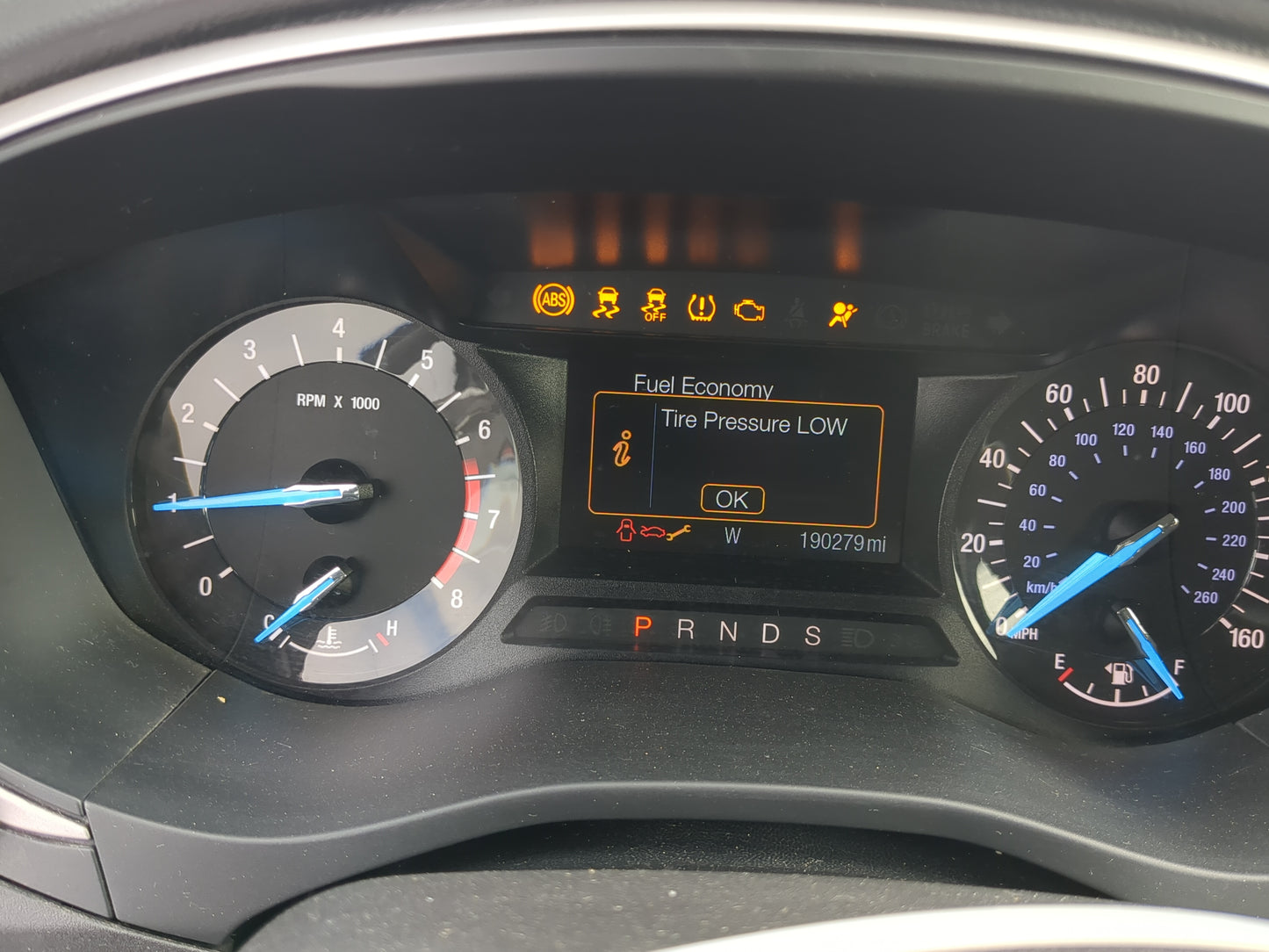 2015 Ford Fusion Instrument Cluster Speedometer Gauges Miles:190K Fits OEM Used Auto Parts - Oemusedautoparts1.com