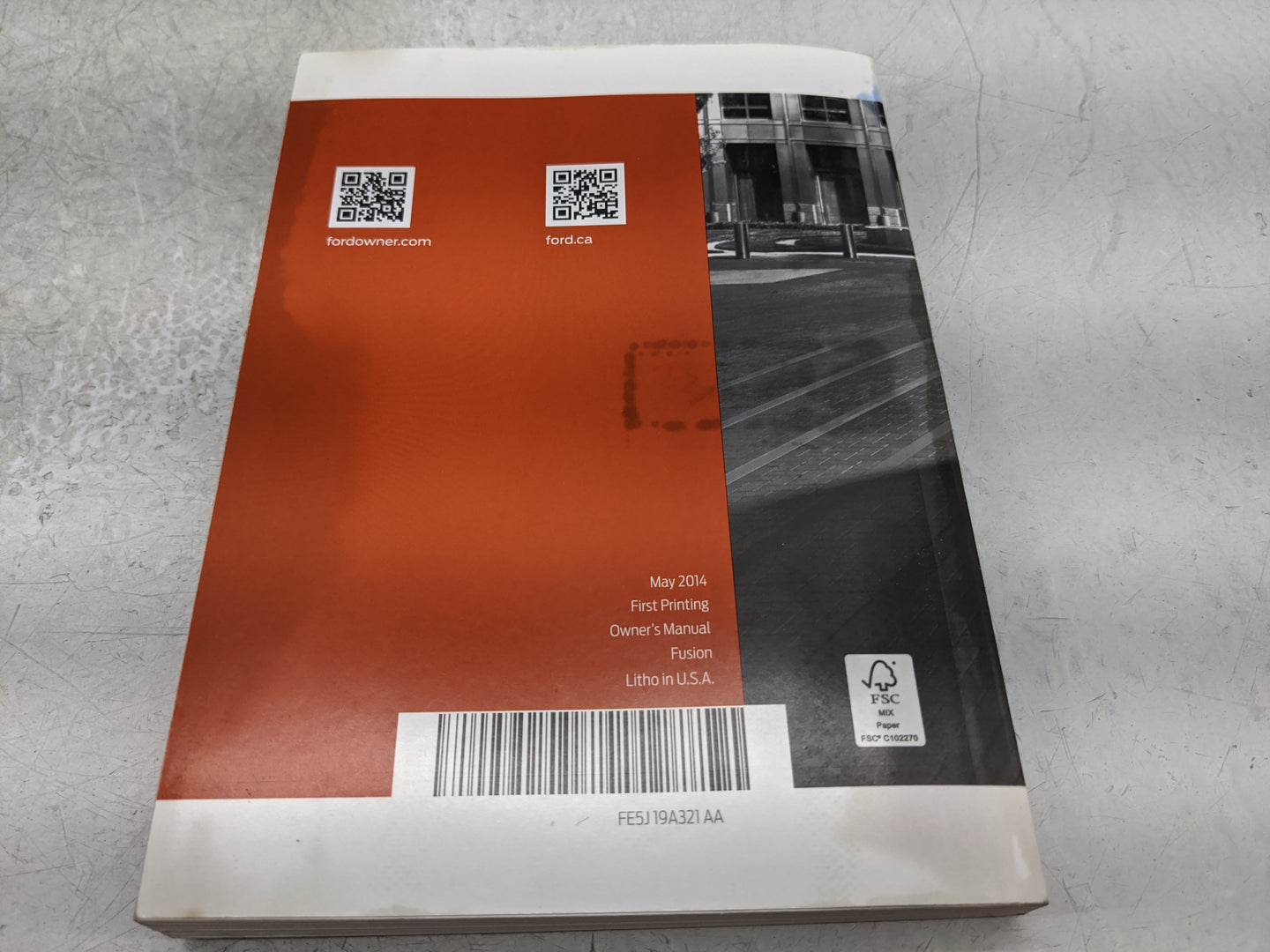 2015 Ford Fusion Owners Manual Book Guide P/N:FE5J19A321AA OEM Used Auto Parts - Oemusedautoparts1.com