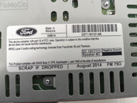 2013-2015 Ford Fusion Radio AM FM Cd Player Receiver Replacement P/N:DS7T-19C107-AM Fits Fits 2013 2014 2015 OEM Used Auto P