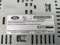 2013-2015 Ford Fusion Radio AM FM Cd Player Receiver Replacement P/N:DS7T-19C107-AM Fits Fits 2013 2014 2015 OEM Used Auto P