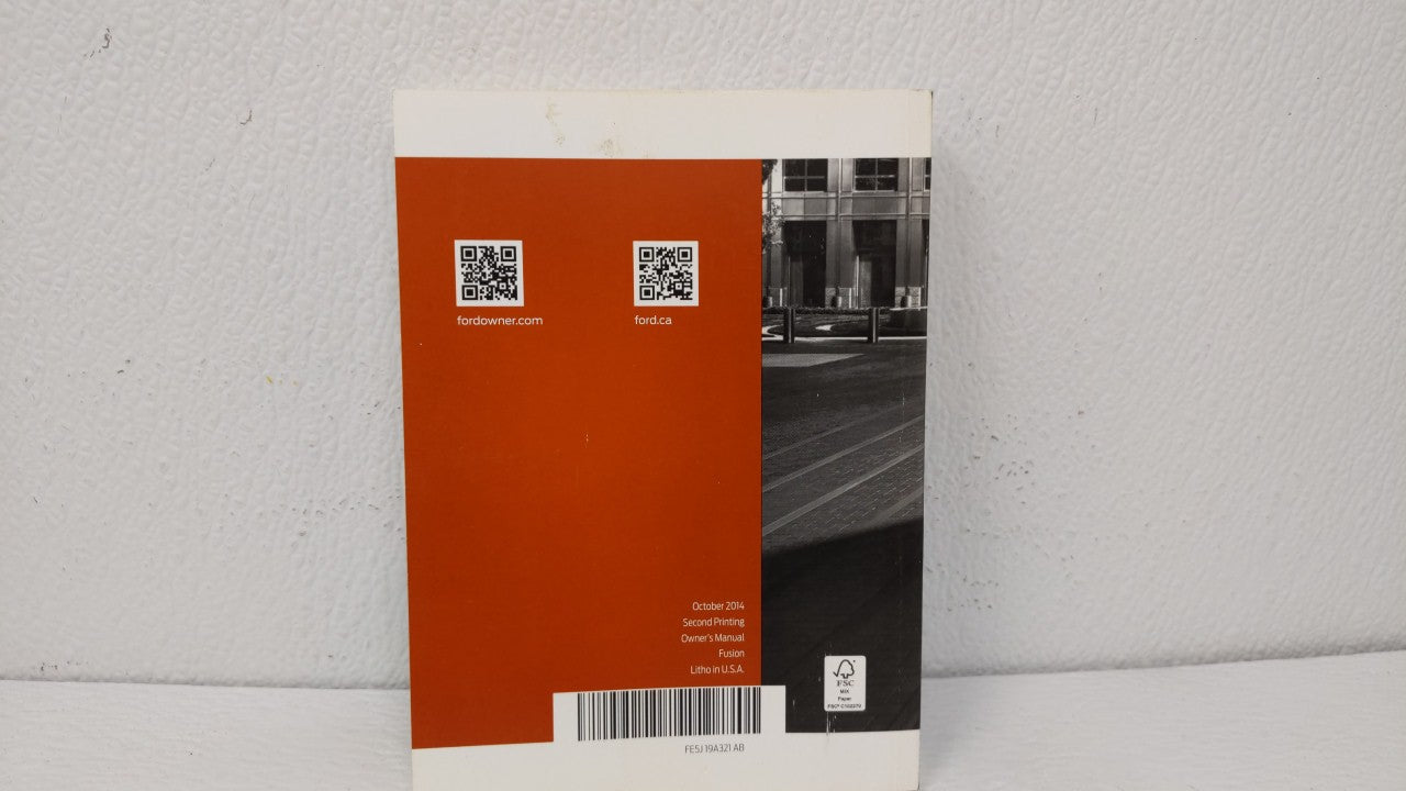 2015 Ford Fusion Owners Manual Book Guide OEM Used Auto Parts - Oemusedautoparts1.com