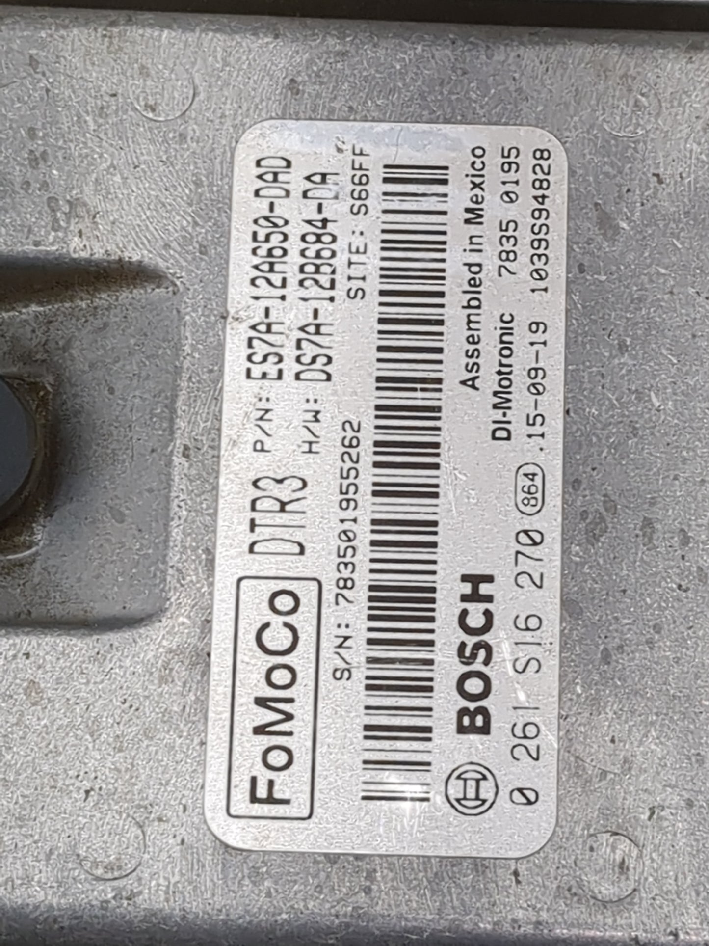 2014-2016 Ford Fusion PCM Engine Control Computer ECU ECM PCU OEM P/N:DS7A-128684-DA ES7A-12A650-DAD Fits Fits 2014 2015 201