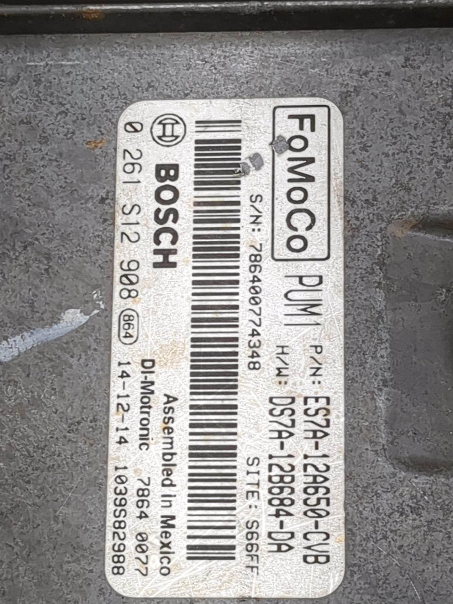 2014-2016 Ford Fusion PCM Engine Control Computer ECU ECM PCU OEM P/N:ES7A-12A650-CVB DS7A-12B684-DA Fits Fits 2014 2015 201
