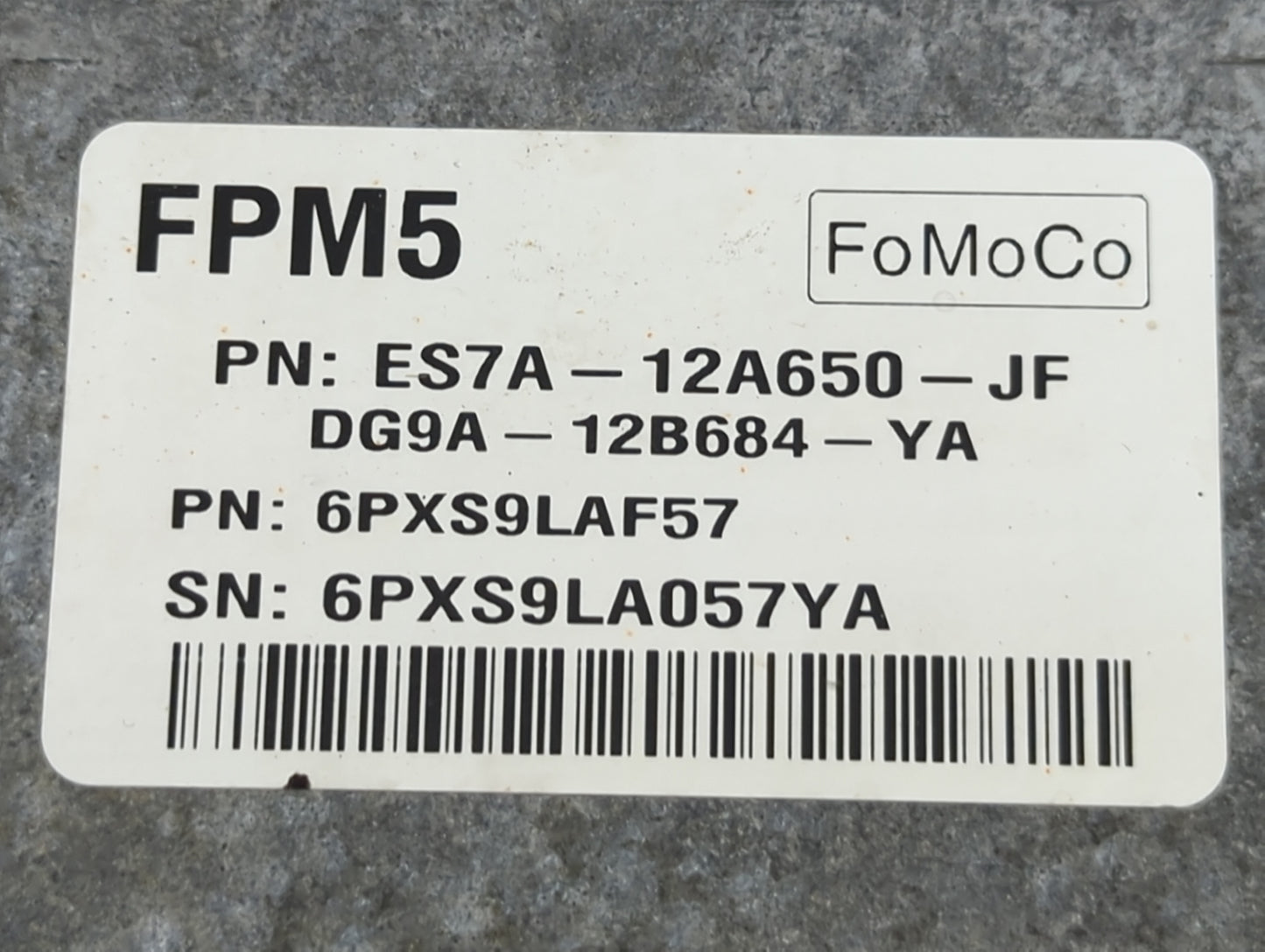 2014-2016 Ford Fusion PCM Engine Control Computer ECU ECM PCU OEM P/N:ES7A-12A650-JF DG9A-12B684-YA Fits Fits 2014 2015 2016