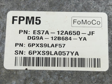 2014-2016 Ford Fusion PCM Engine Control Computer ECU ECM PCU OEM P/N:ES7A-12A650-JF DG9A-12B684-YA Fits Fits 2014 2015 2016 OEM Used Auto Parts