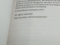 2015 Ford Fusion Owners Manual Book Guide P/N:20140430201207 FE5J19A321AA OEM Used Auto Parts - Oemusedautoparts1.com