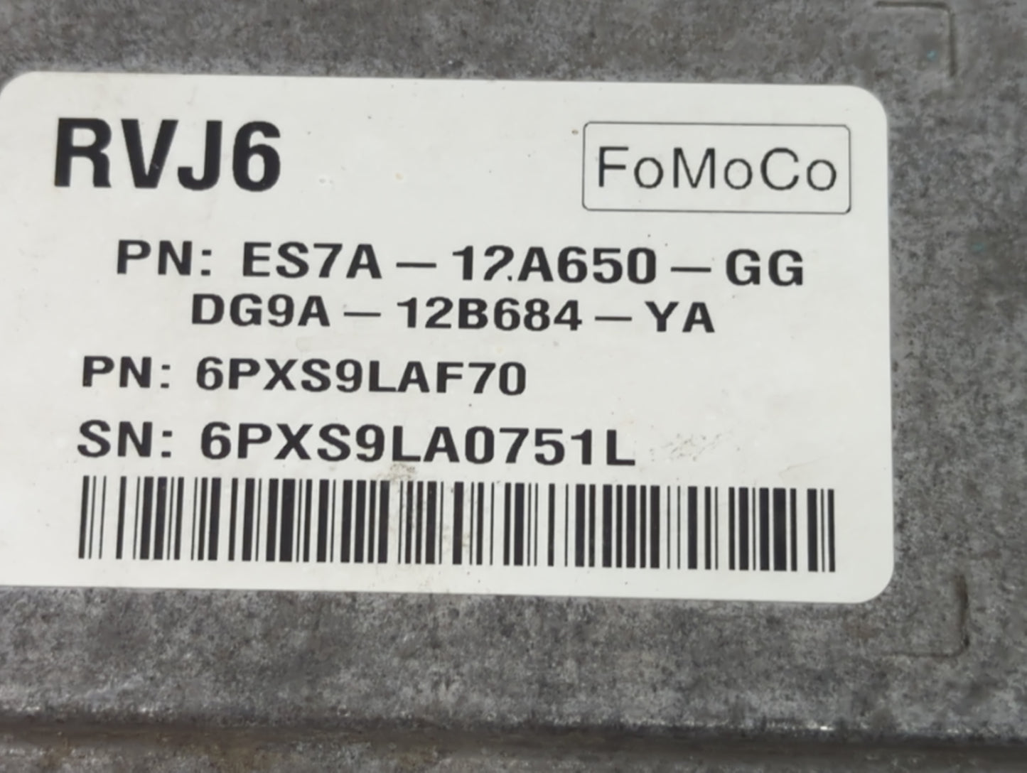 2014-2016 Ford Fusion PCM Engine Control Computer ECU ECM PCU OEM P/N:ES7A-12A650-GG DG9A-12B684-YA Fits Fits 2014 2015 2016