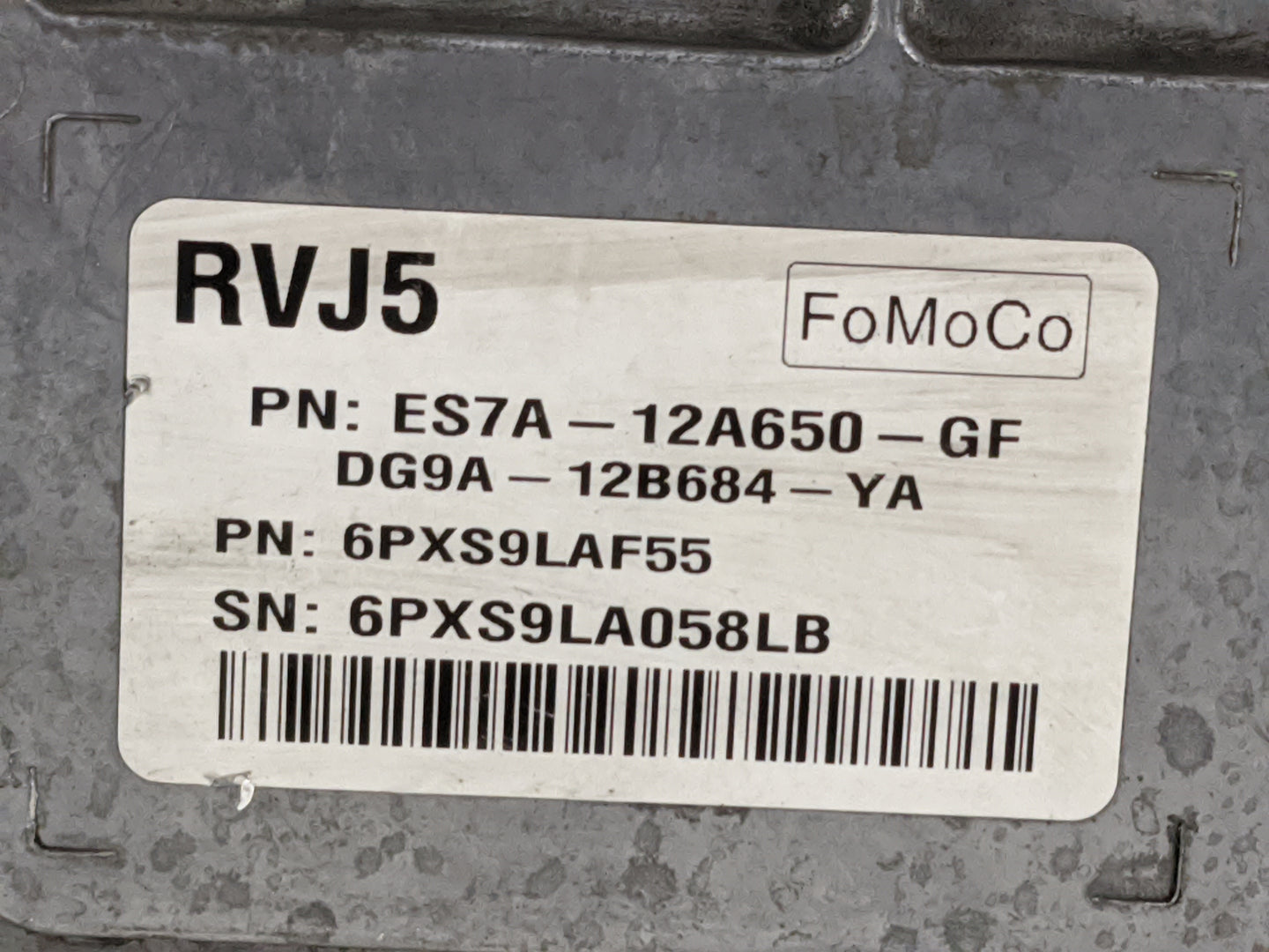 2014-2016 Ford Fusion PCM Engine Control Computer ECU ECM PCU OEM P/N:ES7A-12A650-GF DG9A-12B684-YA Fits Fits 2014 2015 2016