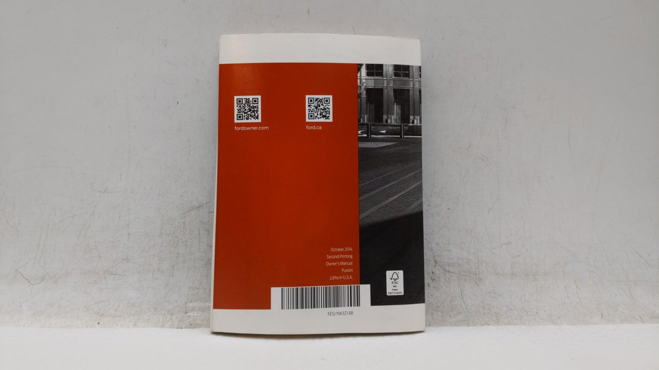 2015 Ford Fusion Owners Manual Book Guide OEM Used Auto Parts - Oemusedautoparts1.com