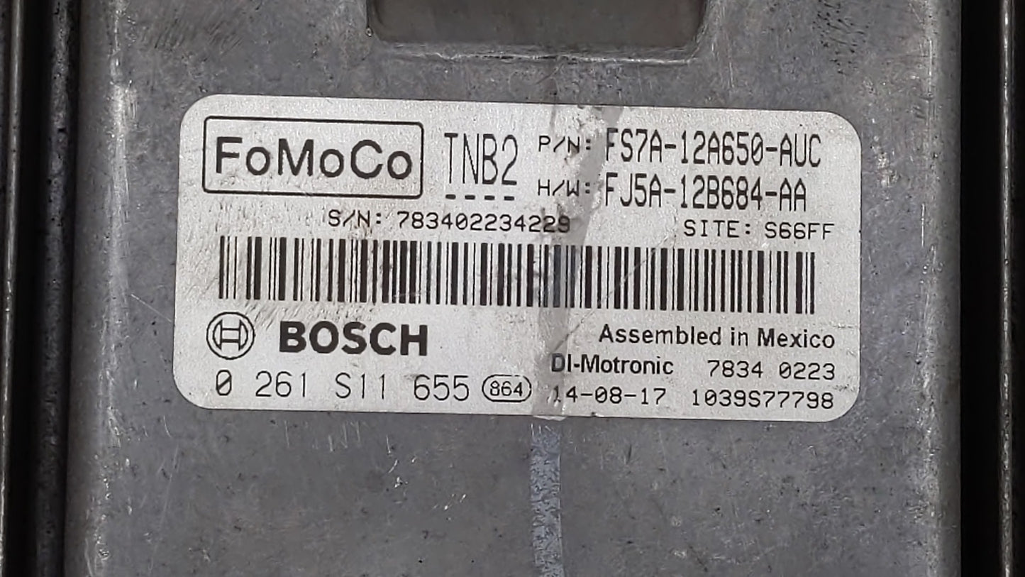 2015 Ford Fusion PCM Engine Control Computer ECU ECM PCU OEM P/N:FS7A-12A650-AUC FS7A-12A650-AYC, FS7A-12A50-AVC Fits OEM Us