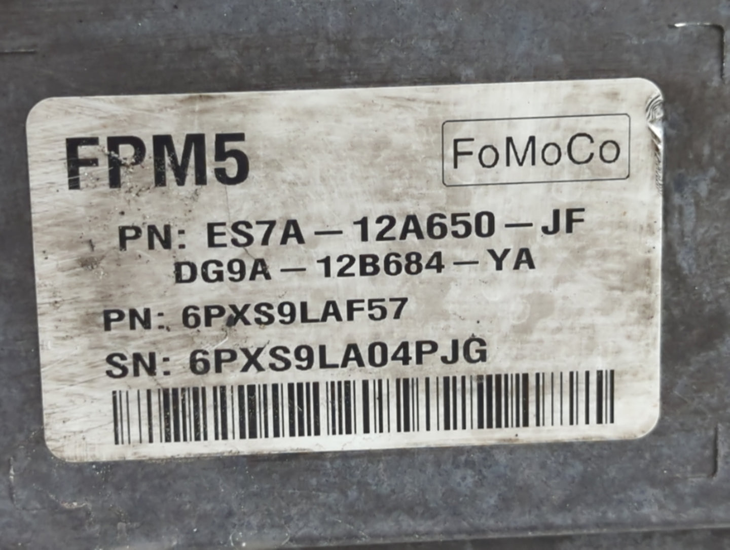 2014-2016 Ford Fusion PCM Engine Control Computer ECU ECM PCU OEM P/N:GS7A-12A650-UA ES7A-12A650-GG Fits Fits 2014 2015 2016