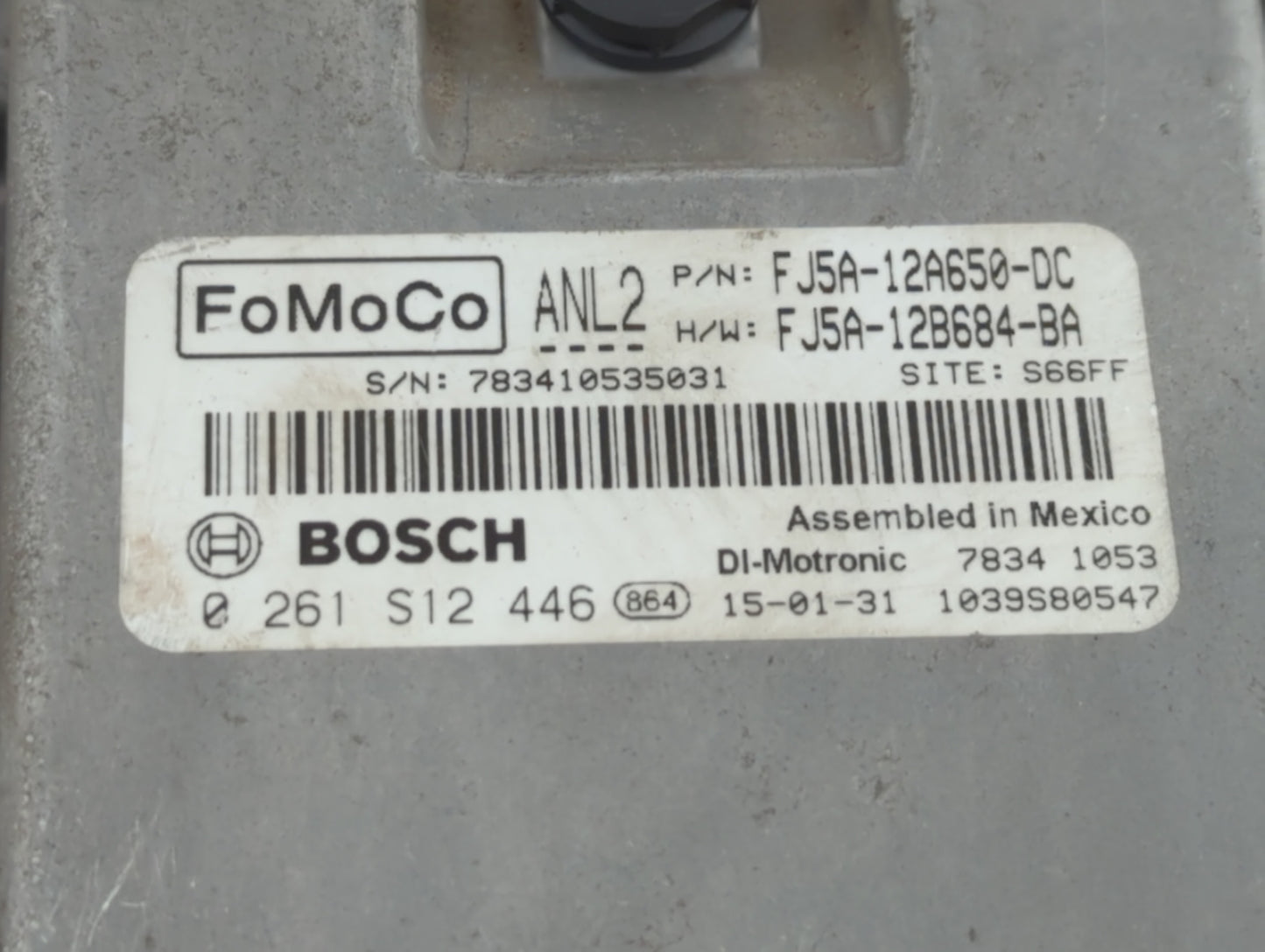 2015 Ford Fusion PCM Engine Control Computer ECU ECM PCU OEM P/N:FJ5A-12A650-DC CU5T-14A624-BA Fits OEM Used Auto Parts - Oe