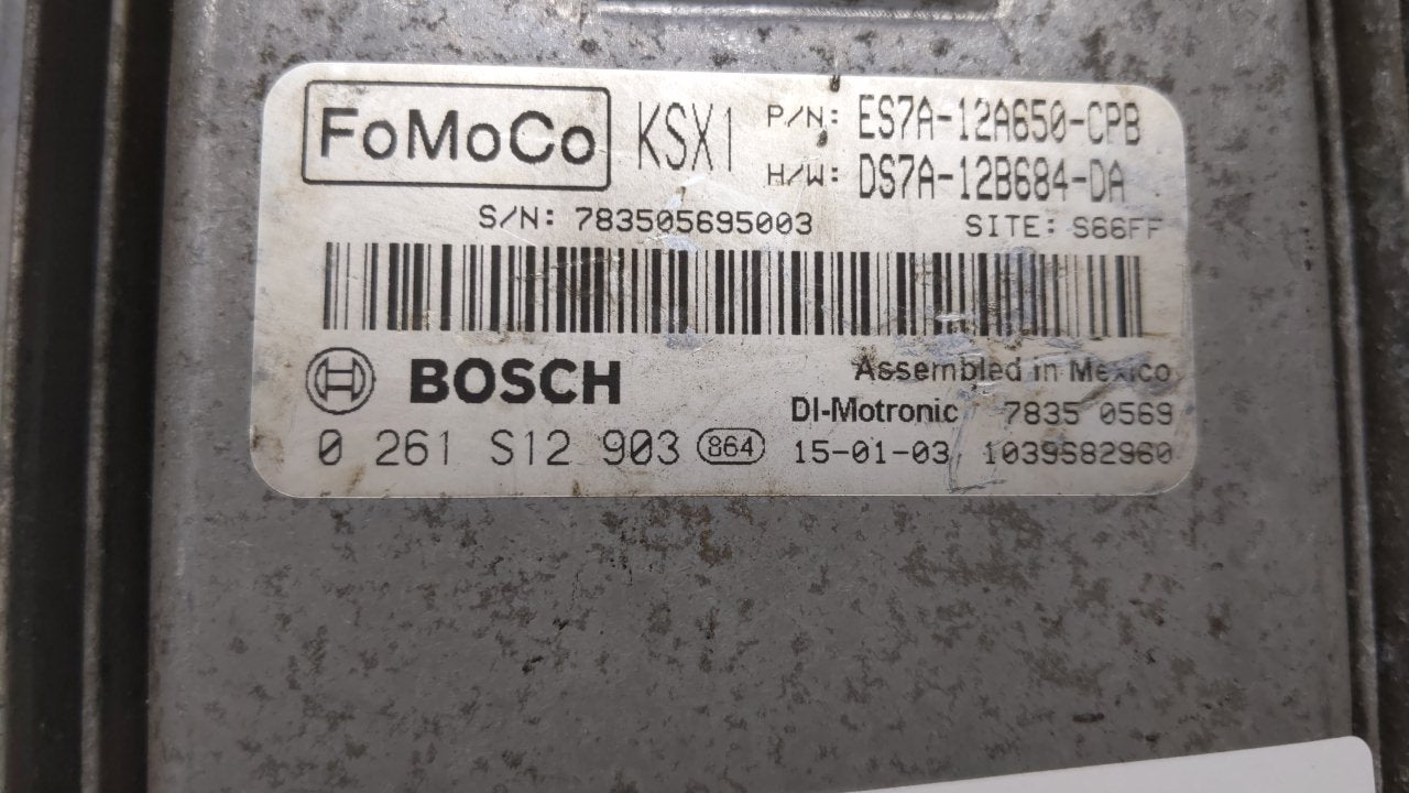 2015 Ford Fusion PCM Engine Control Computer ECU ECM PCU OEM P/N:ES7A-12A650-YA Fits OEM Used Auto Parts - Oemusedautoparts1