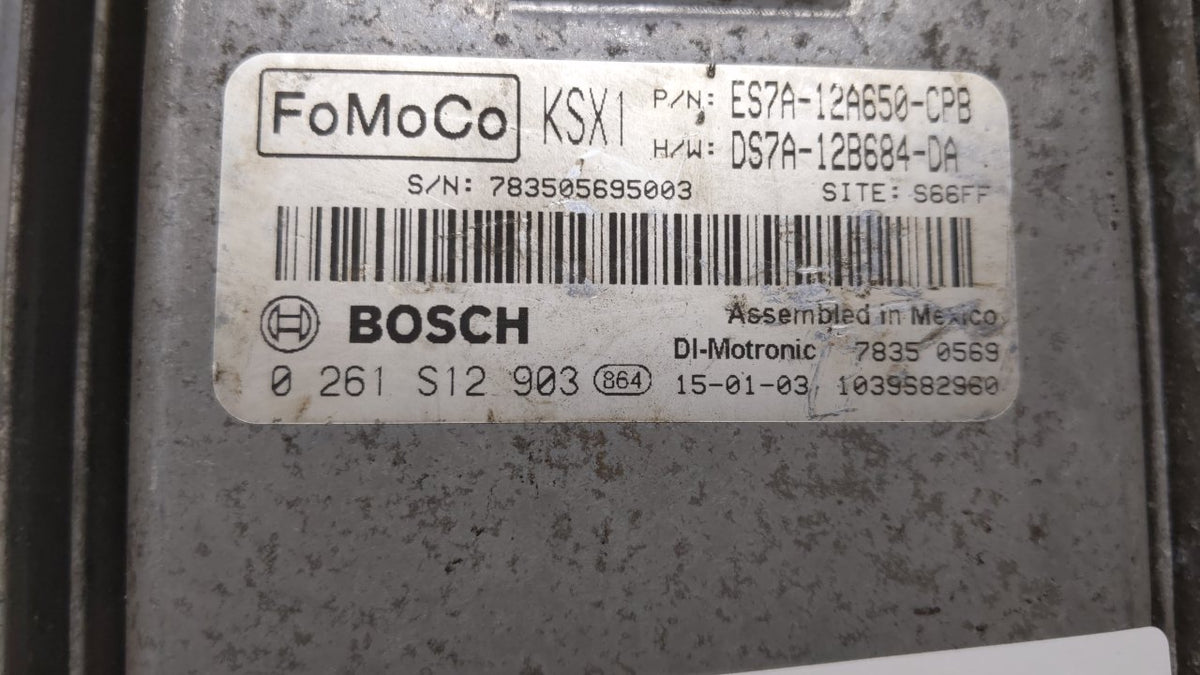 2014-2016 Ford Fusion PCM Engine Control Computer ECU ECM PCU OEM P/N:ES7A-12A650-YA Fits 2014 2015 2016 OEM Used Auto Parts