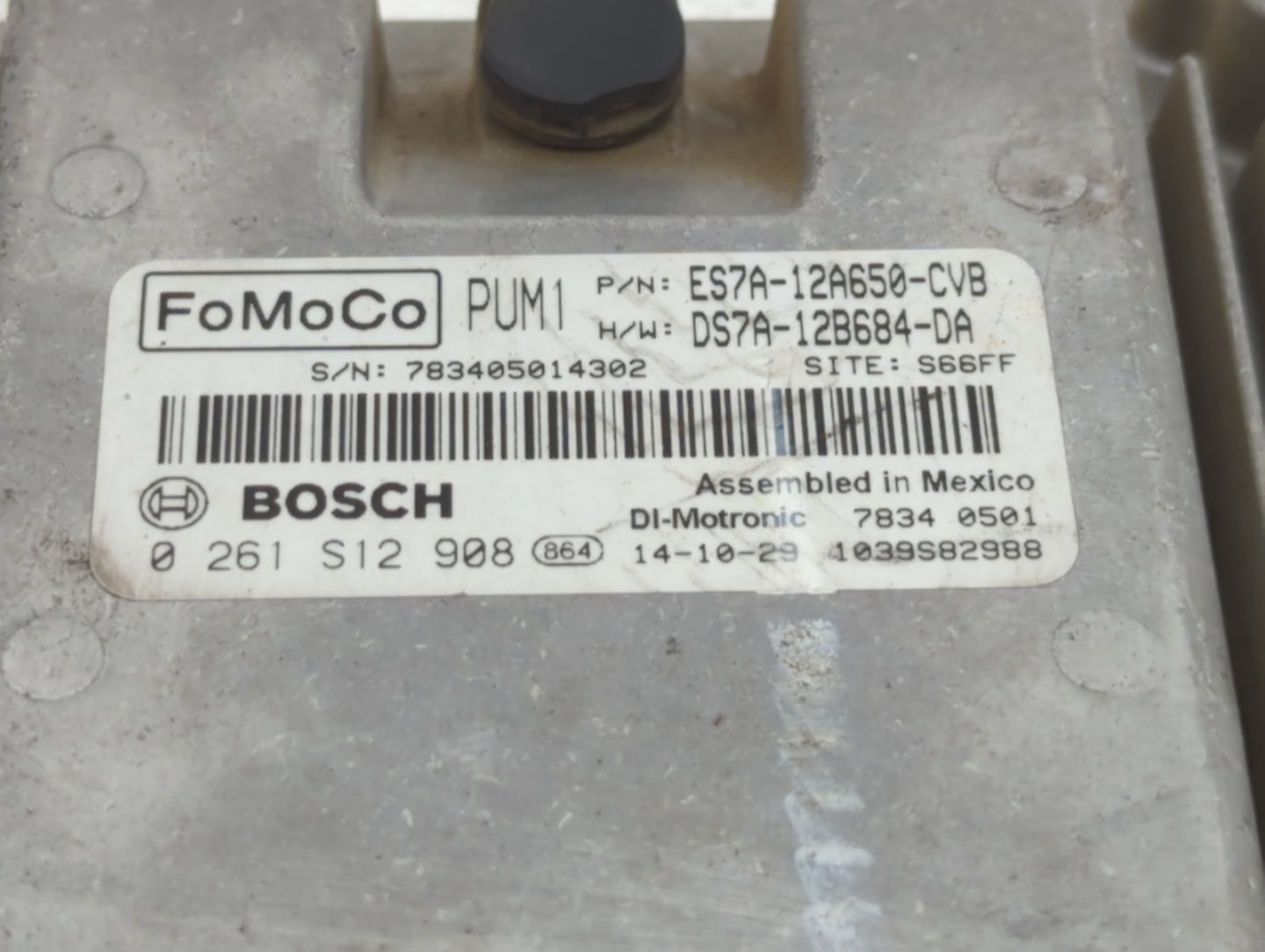 2014-2016 Ford Fusion PCM Engine Control Computer ECU ECM PCU OEM P/N:ES7A-12A650-CVB ES7A-12A650-AK Fits Fits 2014 2015 201