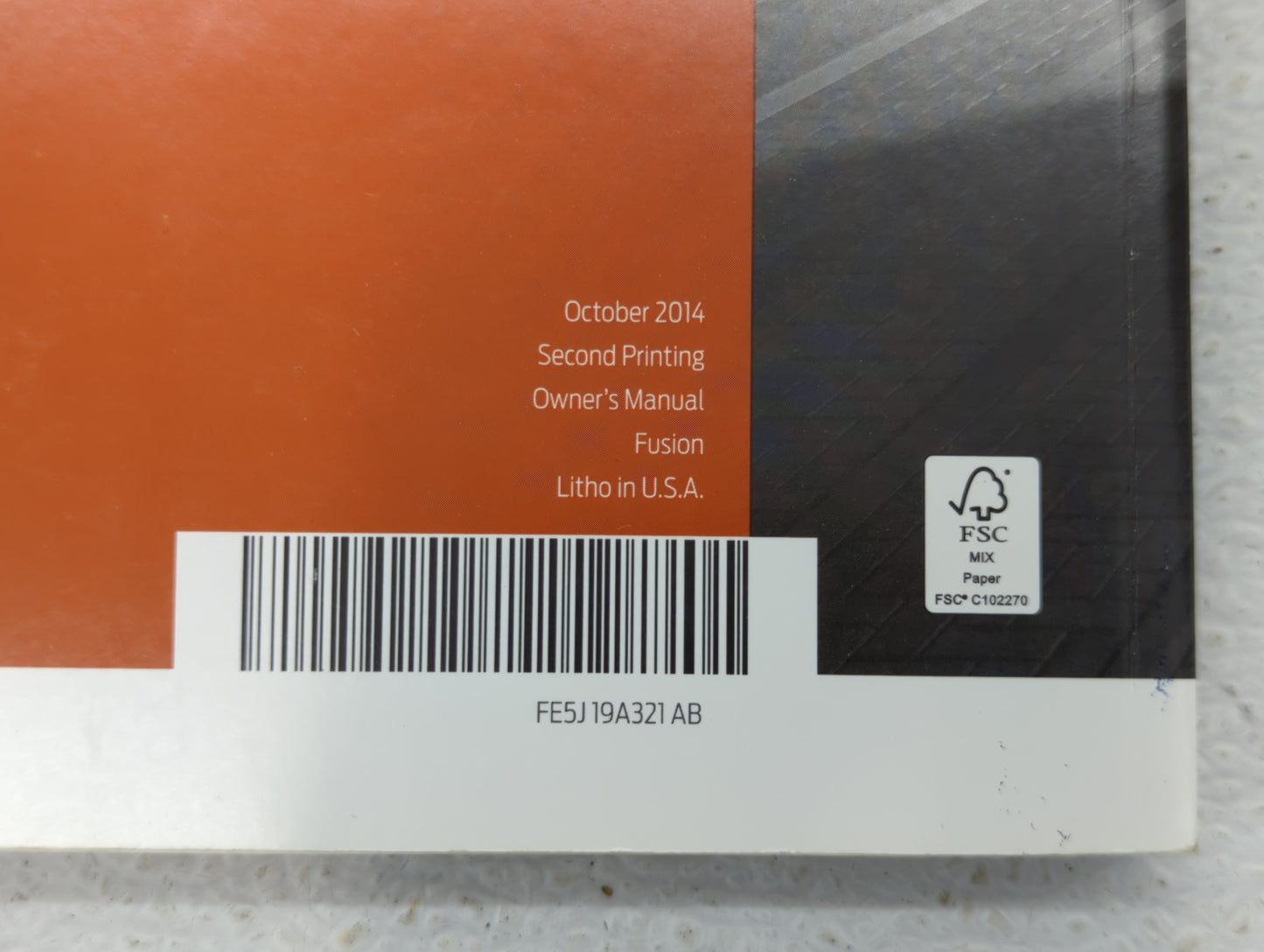 2015 Ford Fusion Owners Manual Book Guide OEM Used Auto Parts - Oemusedautoparts1.com