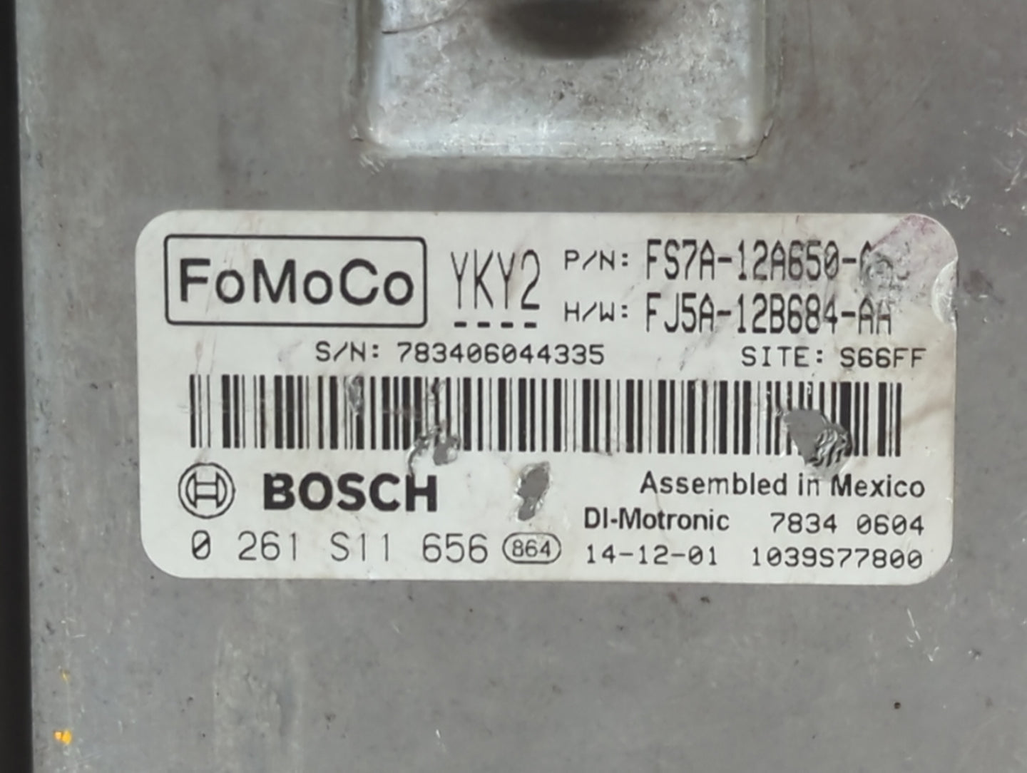2015 Ford Fusion PCM Engine Control Computer ECU ECM PCU OEM P/N:FS7A-12A650-AVC FS7A-12A650-AXC, FS7A-12A650-AUC Fits OEM U