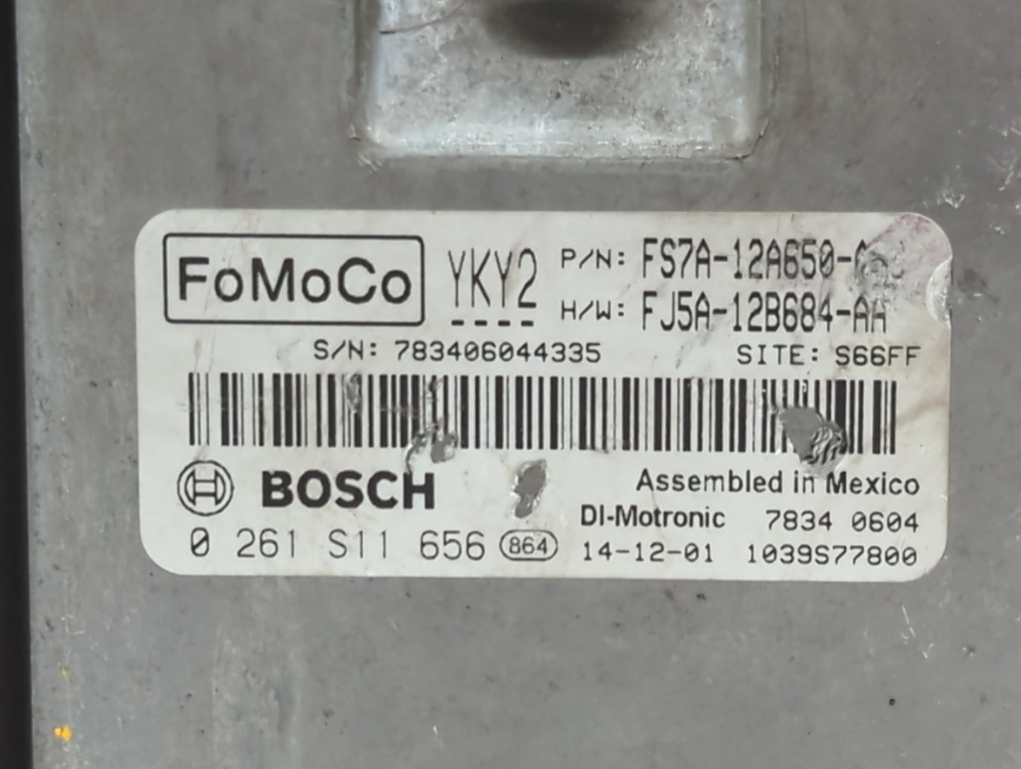 2015 Ford Fusion PCM Engine Control Computer ECU ECM PCU OEM P/N:FS7A-12A650-AVC FS7A-12A650-AXC, FS7A-12A650-AUC Fits OEM U