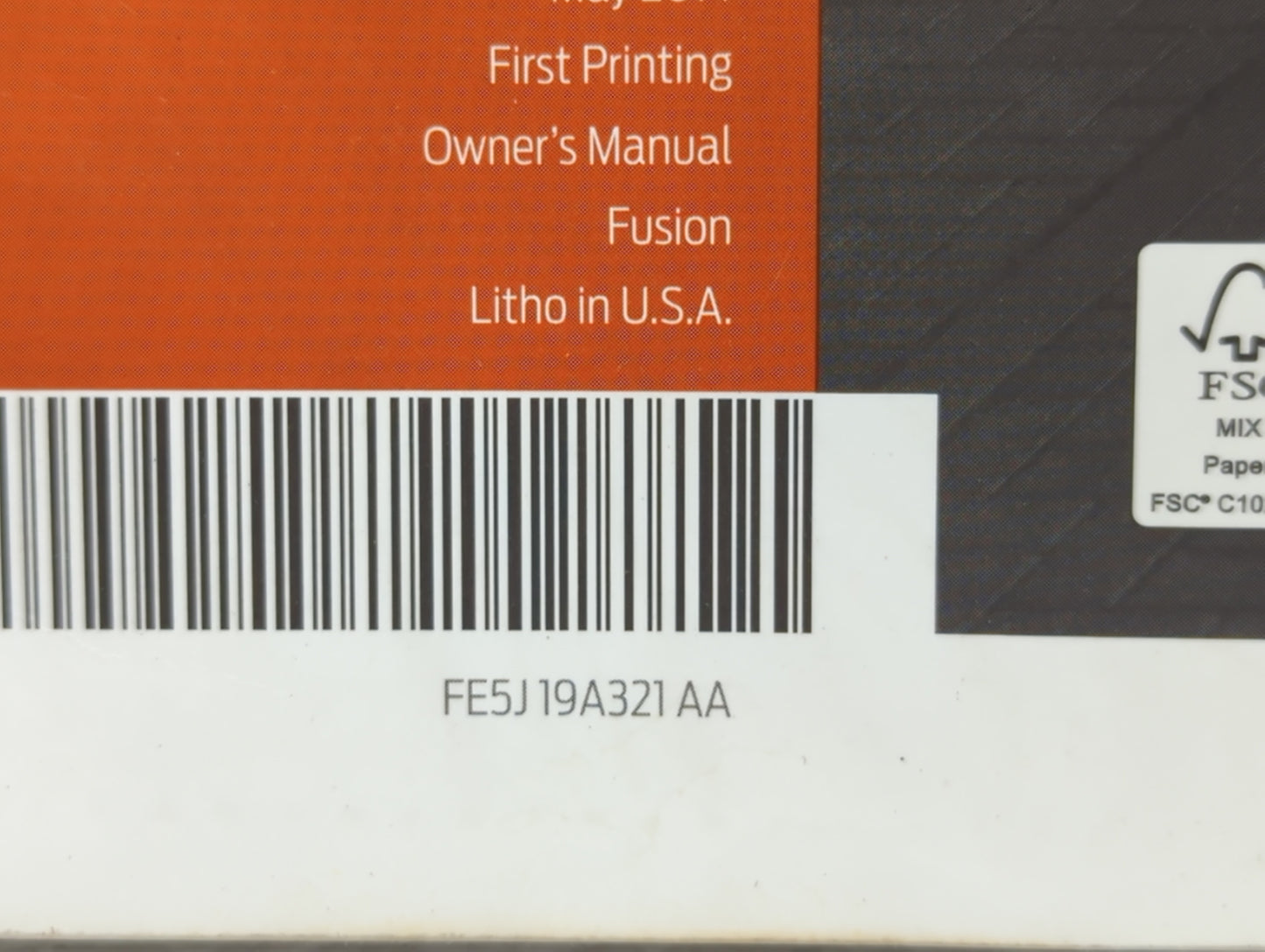 2015 Ford Fusion Owners Manual Book Guide OEM Used Auto Parts - Oemusedautoparts1.com