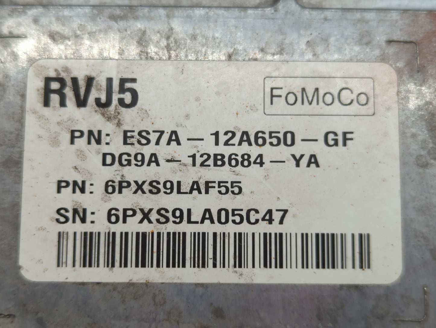 2014-2016 Ford Fusion PCM Engine Control Computer ECU ECM PCU OEM P/N:ES7A-12A650-GF ES7A-12A650-JF Fits Fits 2014 2015 2016