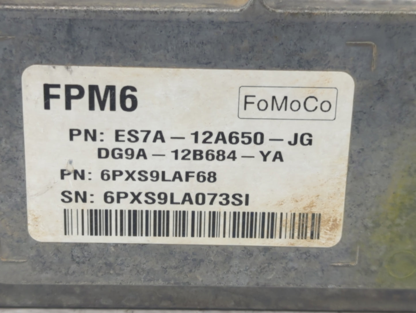2014-2016 Ford Fusion PCM Engine Control Computer ECU ECM PCU OEM P/N:ES7A-12A650-JG ES7A-12A650-JF Fits Fits 2014 2015 2016