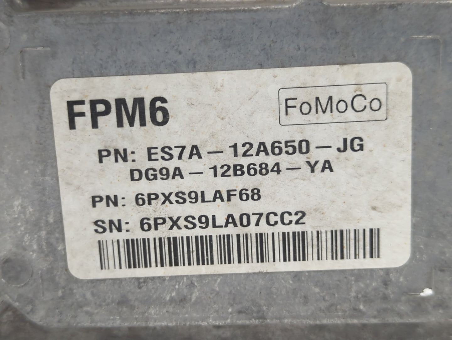 2014-2016 Ford Fusion PCM Engine Control Computer ECU ECM PCU OEM P/N:ES7A-12A650-JG ES7A-12A650-JF Fits Fits 2014 2015 2016